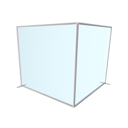 KORONAVİRÜS  AYAKLI L TİPİ KORUMA BARİYERİ  